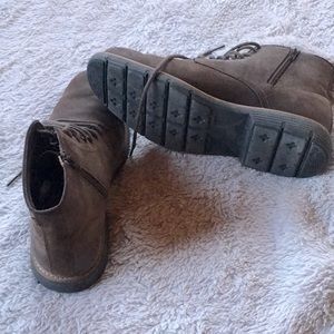 Suede inner zip men’s semi-casual dress boots